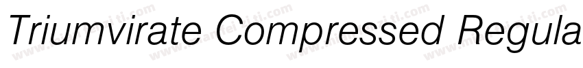 Triumvirate Compressed Regular字体转换